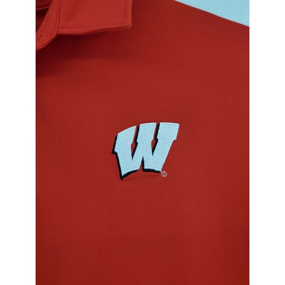 Wisconsin Badgers Collegiate College Golf Polo Shirt Men's Size XL New Very Soft - Picture 2 of 5